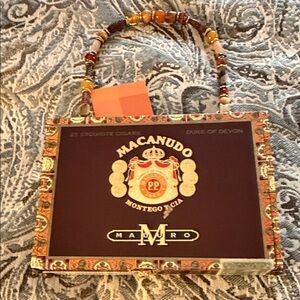 Macanudo Cigar Box Handbag with Beaded Handle